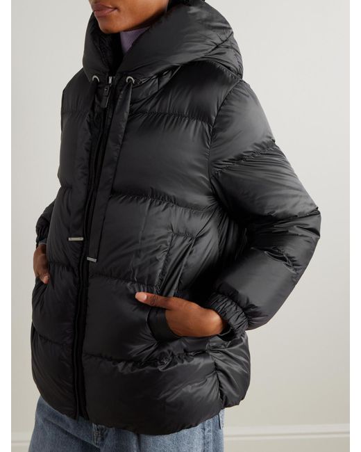 Max Mara Black The Cube Seia Hooded Padded Shell Down Coat