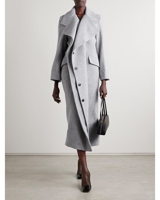 Marie Adam-Leenaerdt Gray Wool Coat