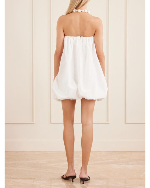 Patou White Bloomer Faille Mini Dress