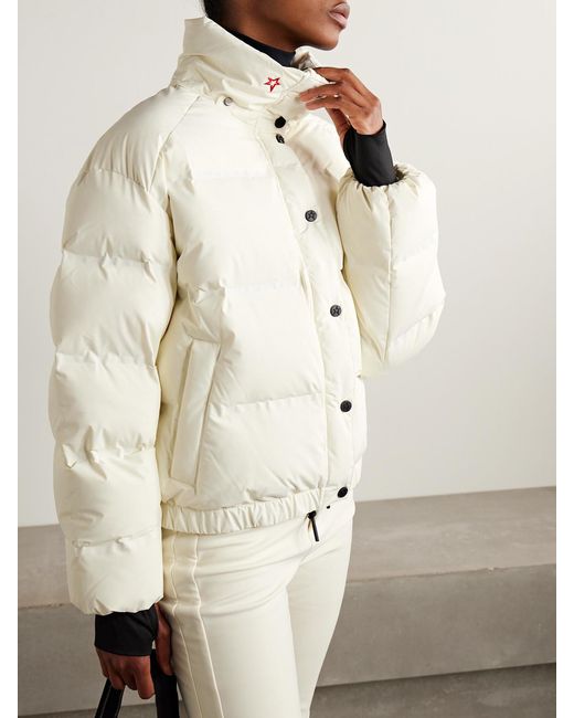 Perfect Moment Natural Polar Flare Hooded Down Ski Jacket