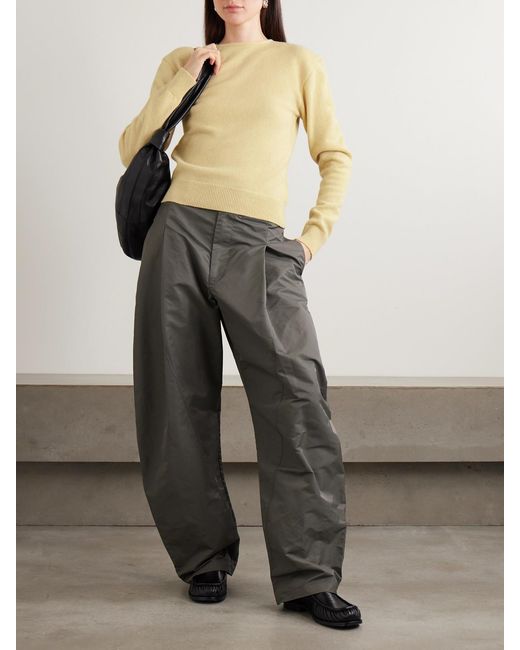 Lemaire Yellow Reversible Wool And Cashmere-Blend Cardigan