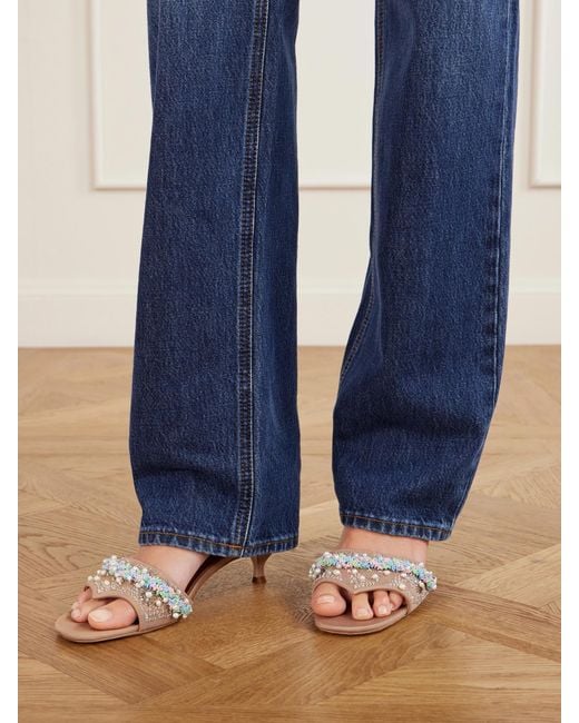 Tory Burch Natural Embellished 45 Sandals