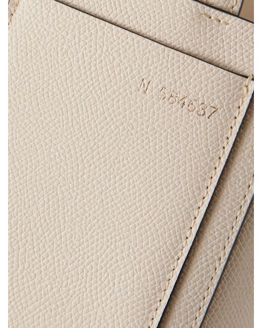 Valextra Natural Mini Schultertasche Aus Strukturiertem Leder