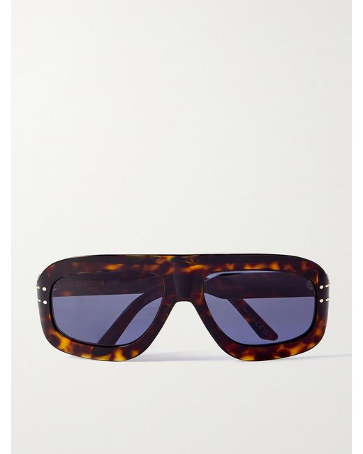 Dior Multicolor Diorsignature M1U Aviator-Style Acetate Sunglasses