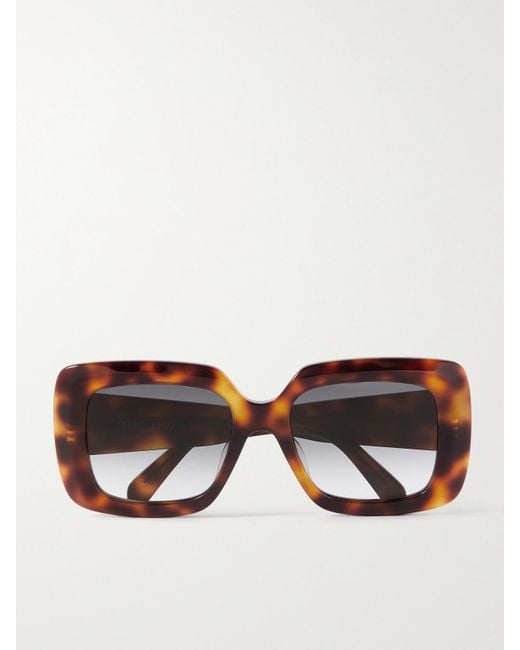 Céline Brown Oversized Square-Frame Acetate Sunglasses