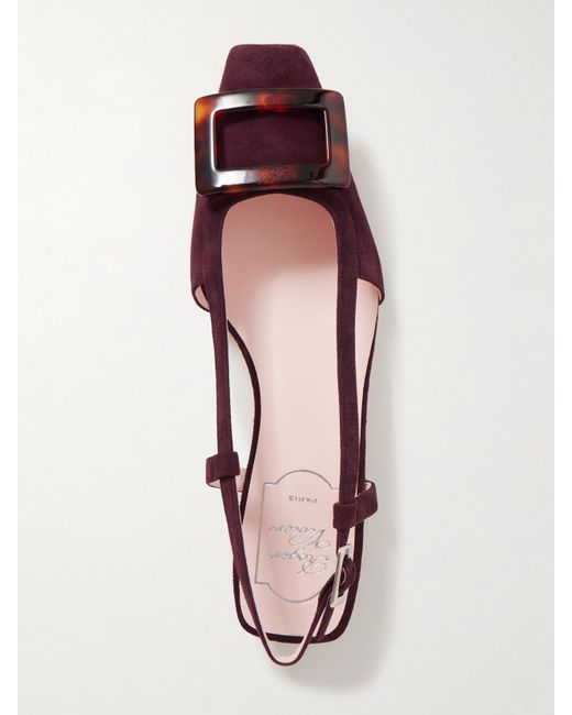 Roger Vivier Red Belle Vivier 25 Suede Pumps