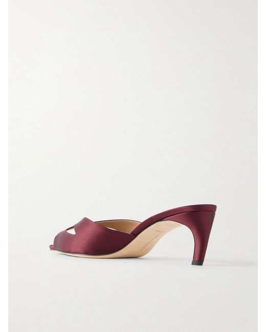 Victoria Beckham Red Harlow Mask 55 Satin Sandals