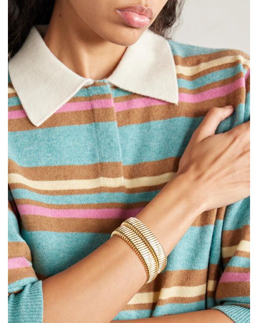 Roxanne Assoulin Metallic Rolling Set Of Two-Tone Bracelets