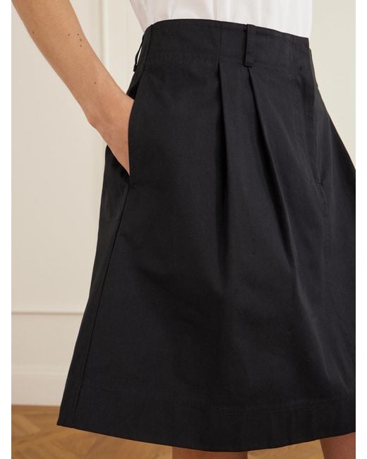 Totême Black Cotton And Lyocell-Blend Mini Skirt
