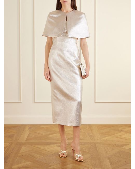 Emilia Wickstead Natural Domie Cloqué Cape