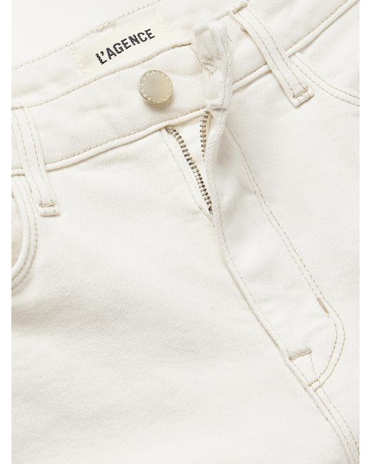 Jean Large Taille Haute En Coton Mélangé Stretch Scottie L'Agence en coloris White