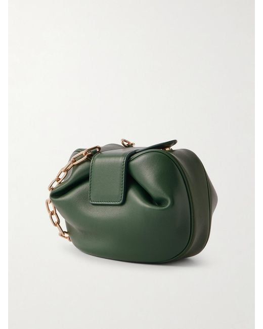 Gabriela Hearst Green Soft Demi Leather Clutch