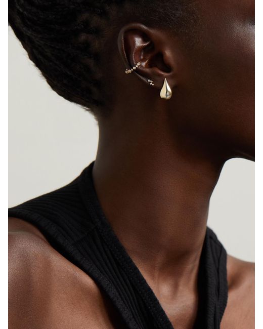 Mateo Natural Water Droplet 14-Karat Diamond Earrings