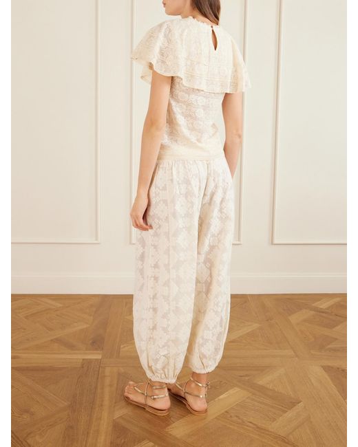 Alix Of Bohemia Natural Elsie Daisy Cotton-Lace Blouse