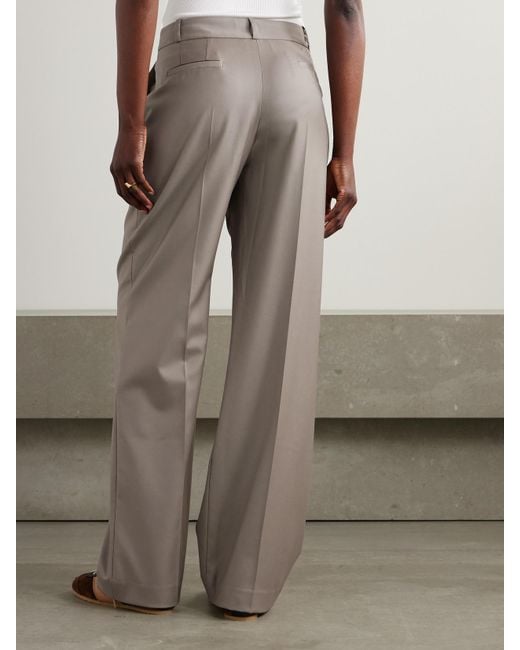 Loulou de Saison Gray Sbiru Hose Mit Geradem Bein Aus Woll-Twill Mit Falten