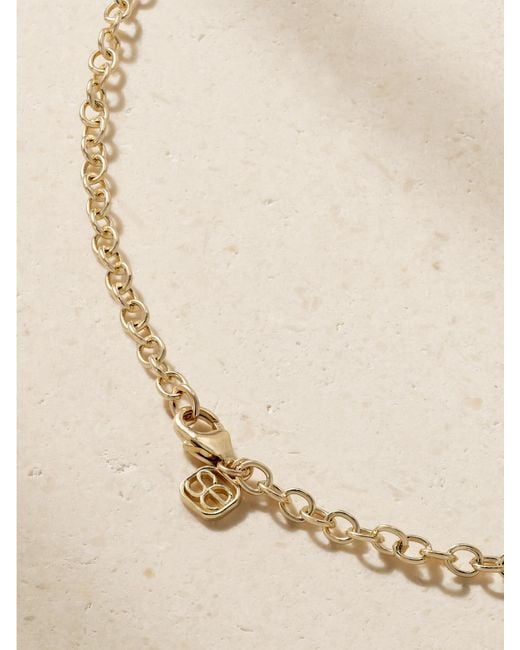 Sydney Evan Natural Sunburst 14-Karat Diamond Necklace