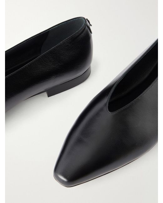 Jimmy Choo Black Margot Leather Ballet Flats