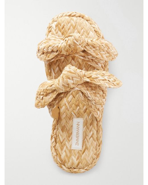 Zimmermann Natural Carousel Raffia Slides