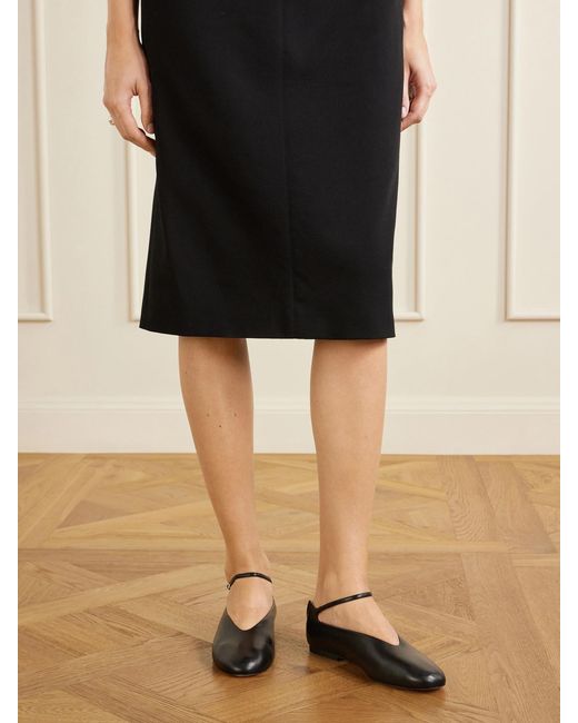 Jil Sander White Elyss Leather Ballet Flats