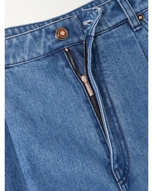 Gabriela Hearst Blue Brenn High-Rise Wide-Leg Recycled Jeans