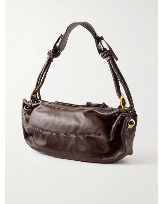 Isabel Marant Brown Maia Medium Braided Leather Shoulder Bag