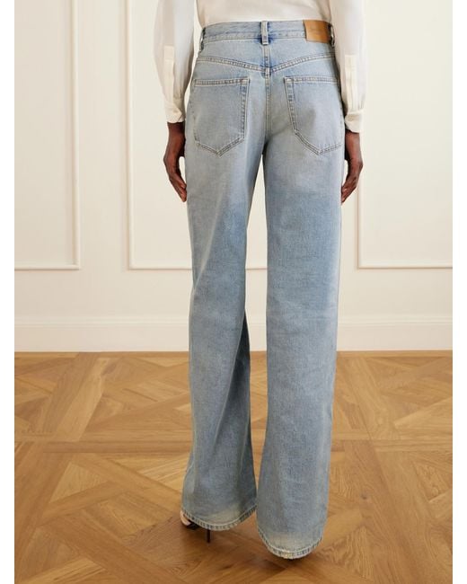 Saint Laurent Blue Neo 90S High-Rise Straight-Leg Jeans