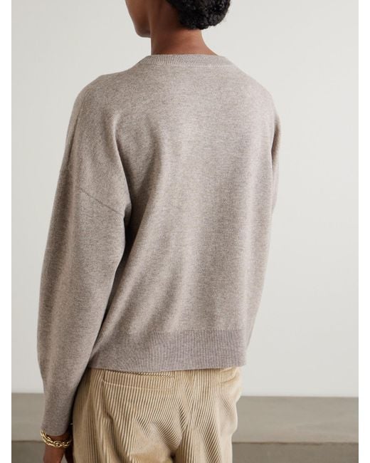 Brunello Cucinelli White Pullover Aus Einer Mischung Aus Wolle, Kaschmir Und Seide Mit Pailletten