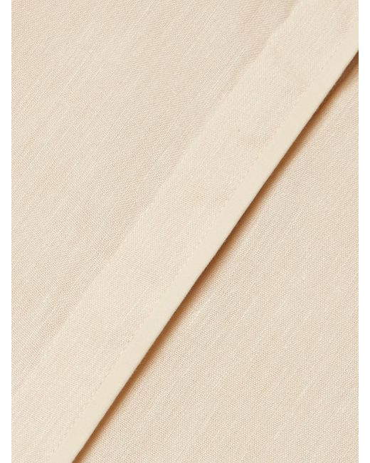 Proenza Schouler Natural Lato Midi-Wickelkleid Aus Einer Leinenmischung