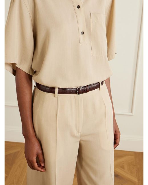 Totême Brown Lizard-Effect Belt