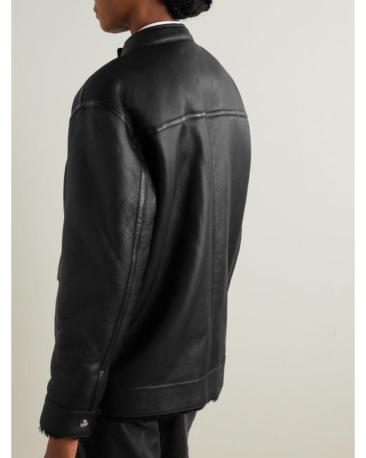 Anine Bing Black Henry Jacke Aus Shearling