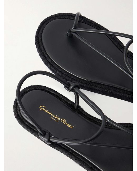 Gianvito Rossi Black Leather Sandals
