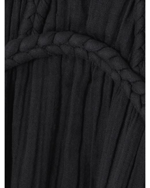 Isabel Marant Blue Joya Open-Back Braided Cotton-Gauze Maxi Dress