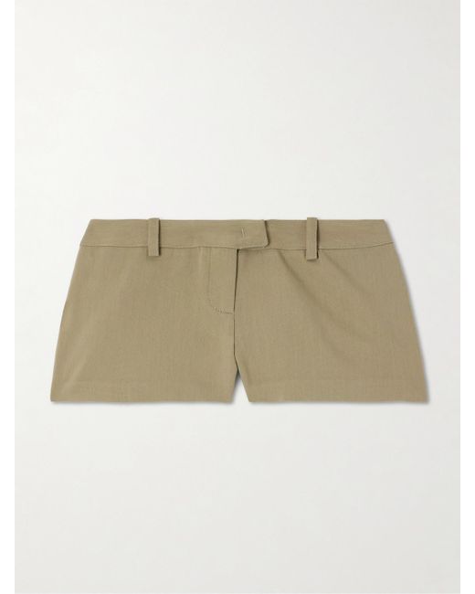 Frankie Shop Natural Roma Twill Shorts