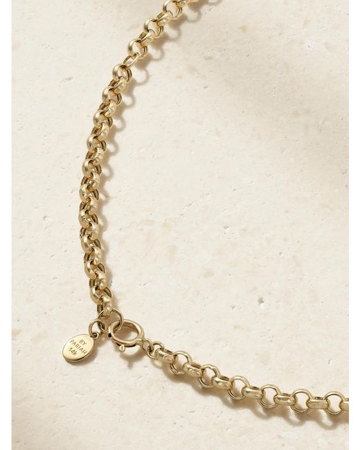 BY PARIAH Natural Octagon 14-Karat Recycled, Smokey Quartz And Diamond Necklace