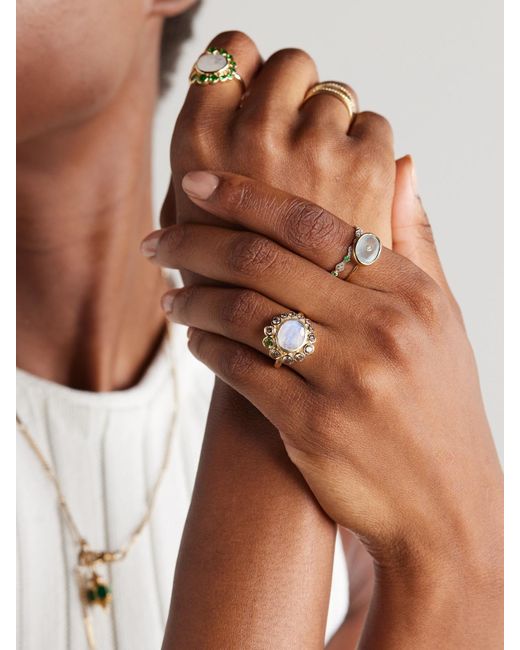 Pascale Monvoisin Natural Jasmine Ring Aus 9 Karat Mit Mehreren Steinen