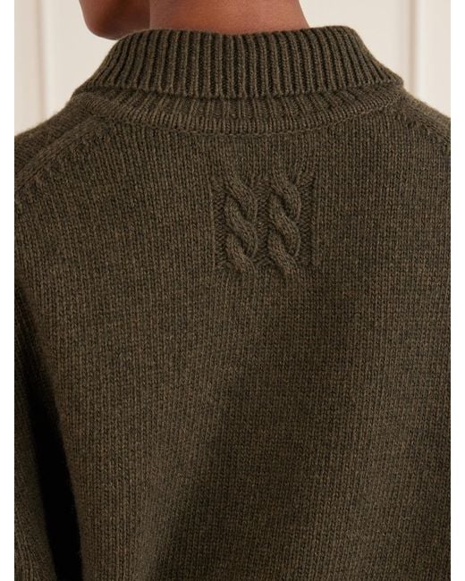 Nili Lotan Green Renata Wool Sweater
