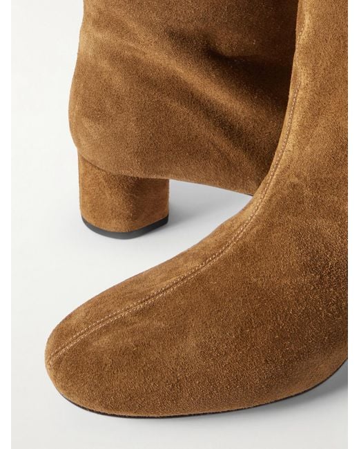 Aeyde Brown Willa Suede Over-The-Knee Boots