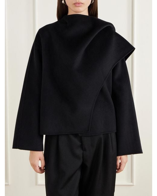 arch4 Black Halehurst Cape-Effect Wool, Cashmere And Silk-Blend Jacket