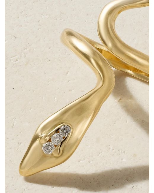 Ileana Makri Natural Cobra 18-Karat Diamond Ring