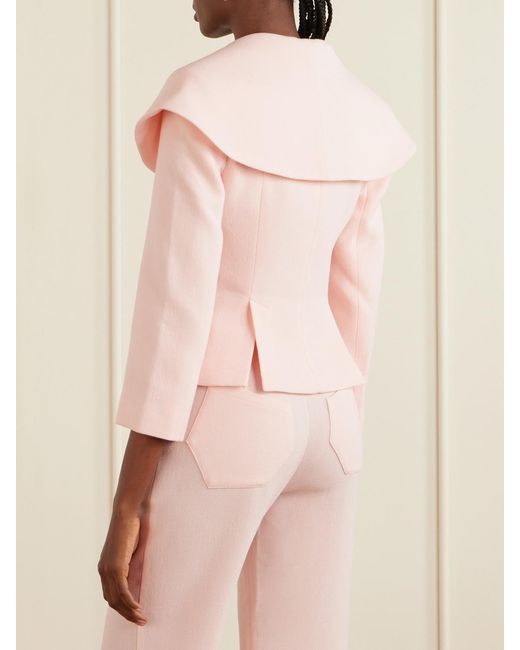 Violante Nessi Pink Manuela Wool-Crepe Jacket