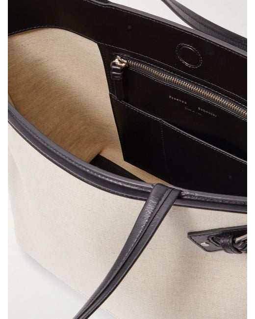 Proenza Schouler White Days Leather-Trimmed Canvas Tote