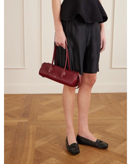 Khaite Red Donna Leather Shoulder Bag