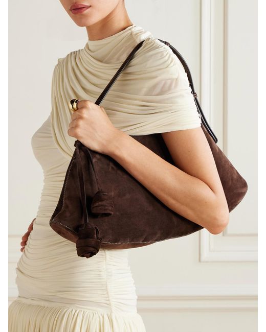 Magda Butrym Brown Maya Suede Shoulder Bag