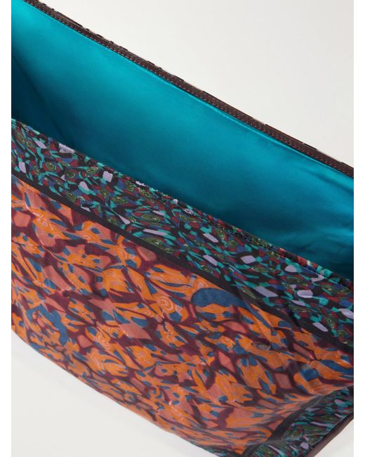 Dries Van Noten Red Printed Satin Shoulder Bag