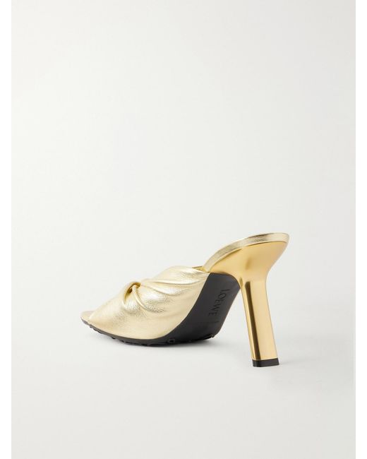 Loewe Natural Paula's Ibiza Metallic Leather Sandals