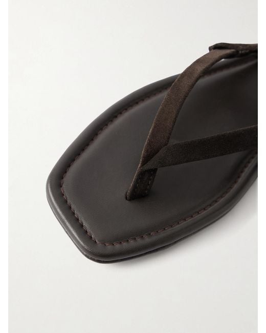 St. Agni White Suede Sandals