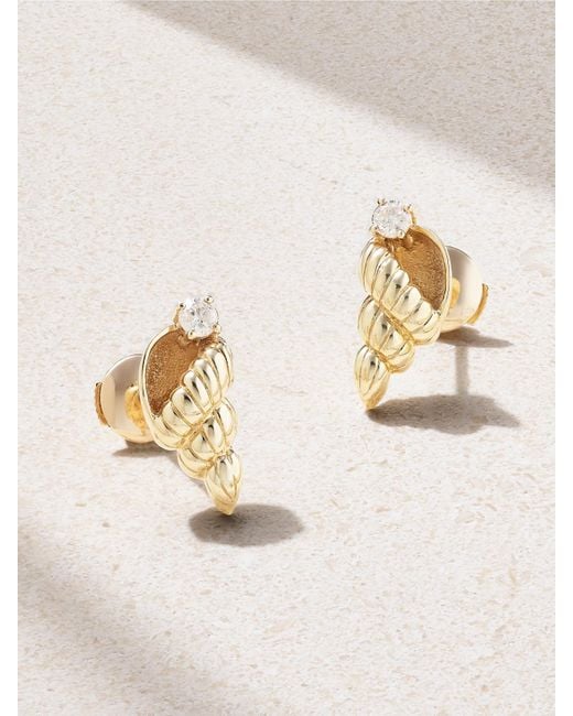 Yvonne Léon Natural 9-Karat Diamond Earrings