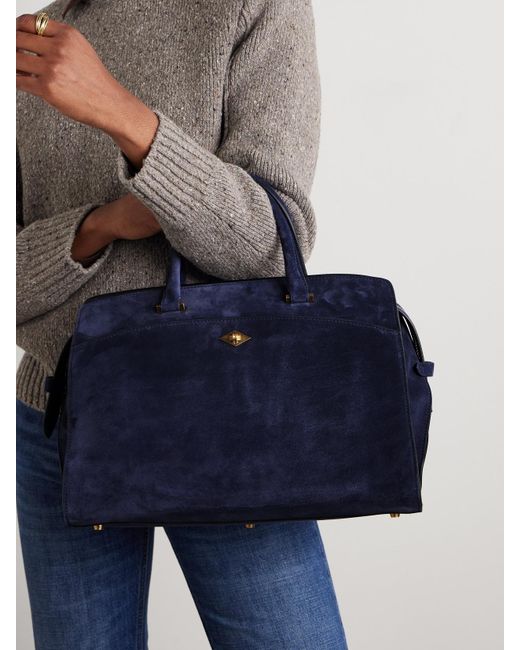 Metier Blue Private Eye Suede Tote