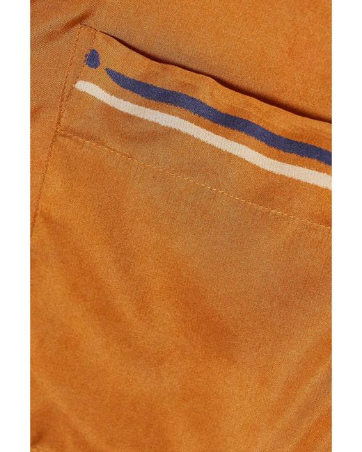 Chemise En Satin De Soie Biologique Imprimé Alight Zimmermann en coloris Orange