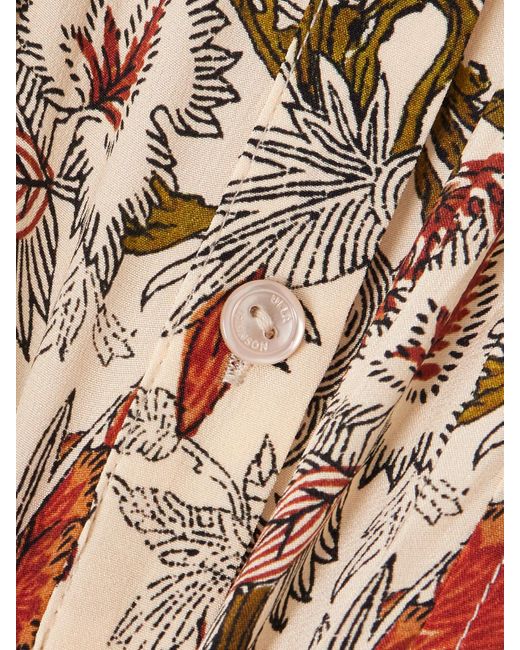 Ulla Johnson Multicolor Simona Belted Ruffled Floral-Print Silk Crepe De Chine Mini Dress